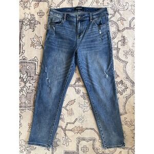 Liverpool Women's The Girlfriend Jeans Medium Wash Straight Leg Denim Stretch